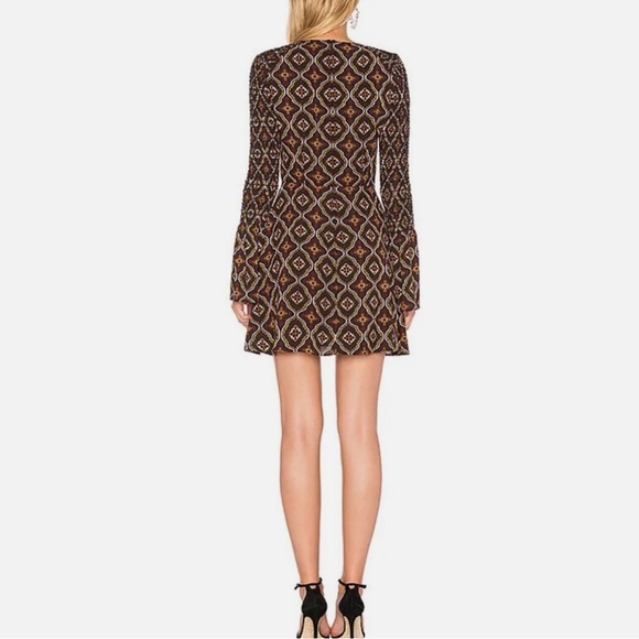A.L.C. Alexa A line Long Sleeve Brown silk dress - Picture 2 of 7